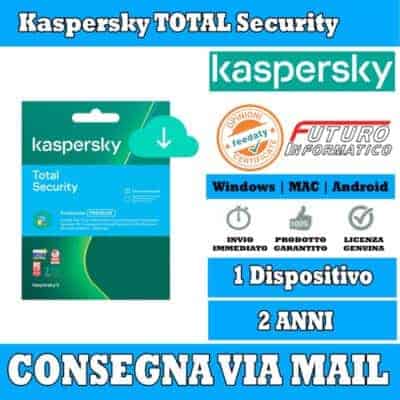 Kaspersky total Security 1 computer 2 Anni