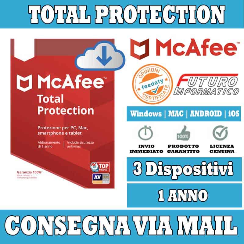 McAfee Total Protection 3 Dispositivi - Futuro Informatico Offerte
